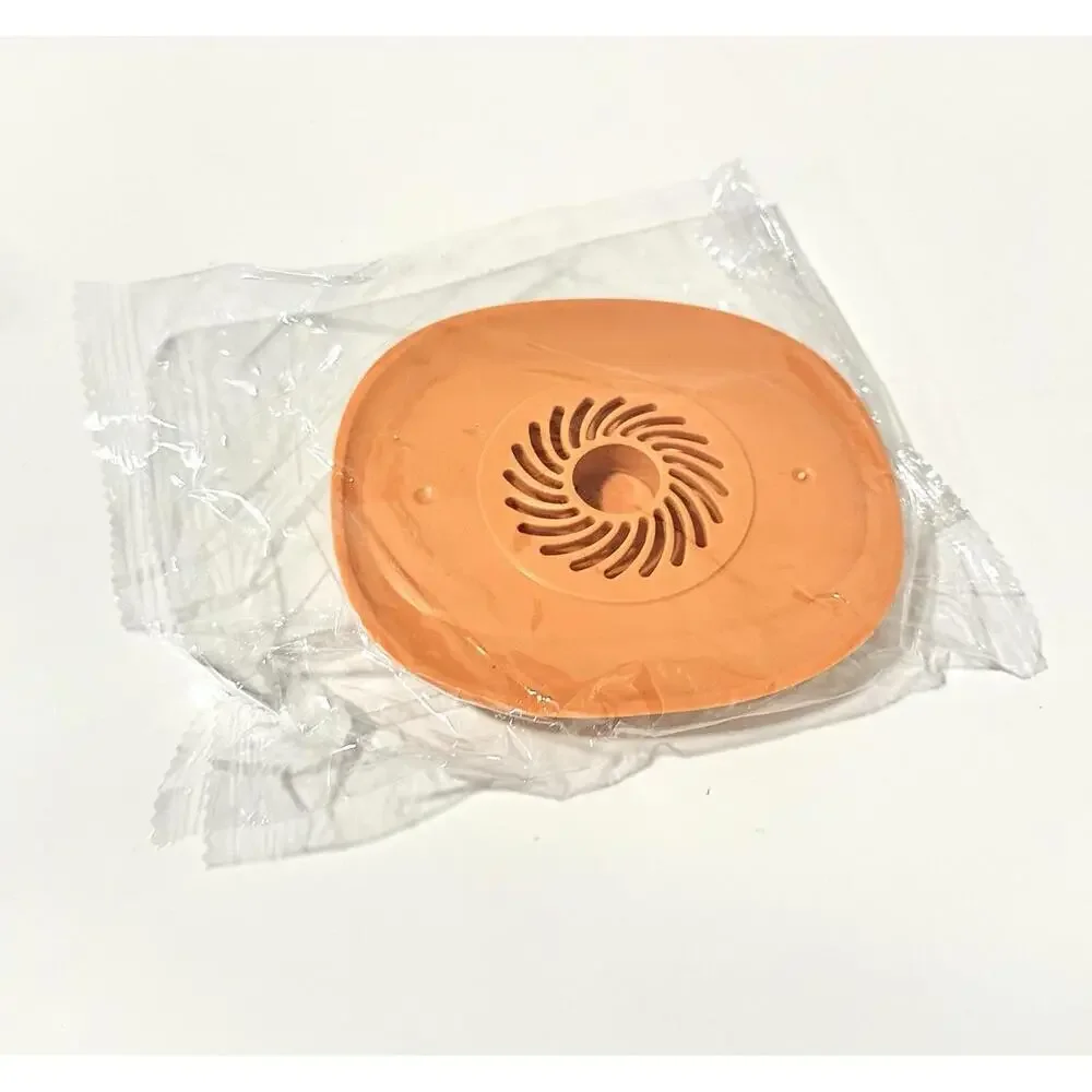 Silicone Orange Drain Plug Stopper and Strainer - Push Button Operation
